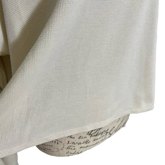 Victoria's Secret Cream Waffle Knit Henley Cozy Long Sleeve Size Large - Picture 4 of 11